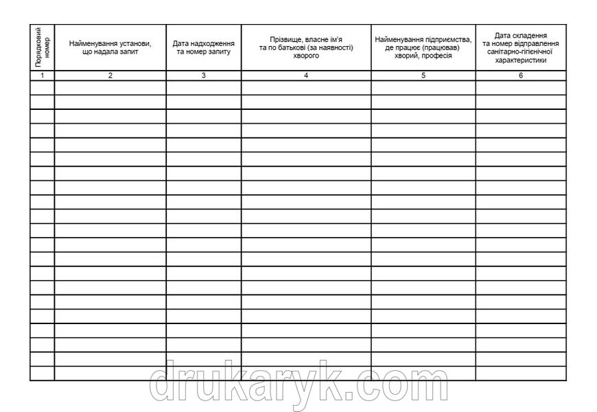 Журнал реєстрації санітарно-гігієнічних характеристик П 173 П173 фото